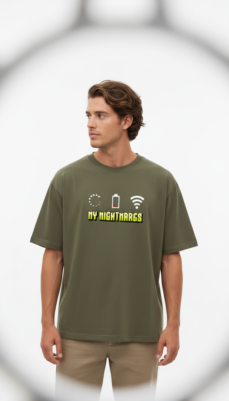 Men Oversized Cotton Printed T-Shirt