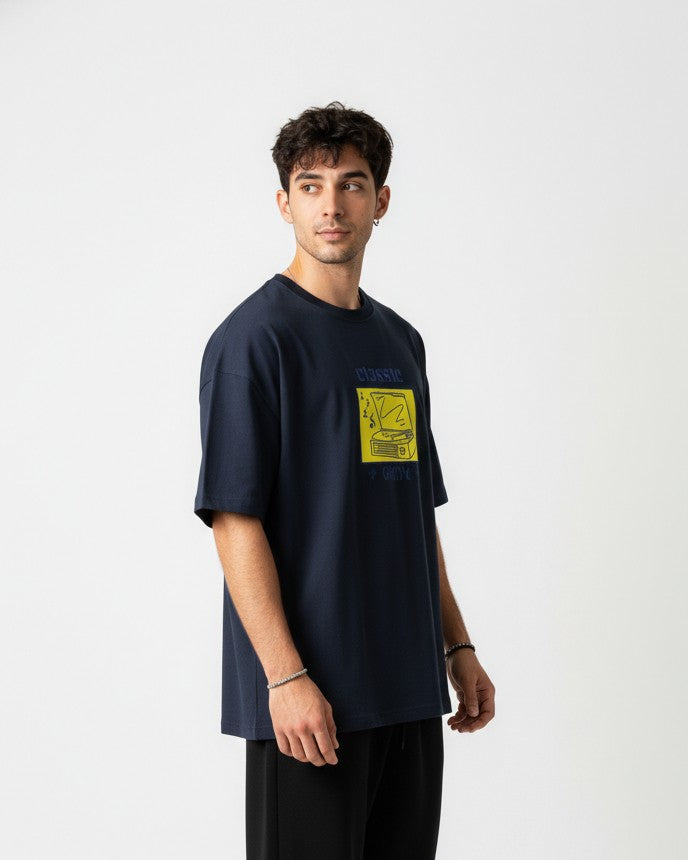 Men Oversized Cotton Printed T-Shirt