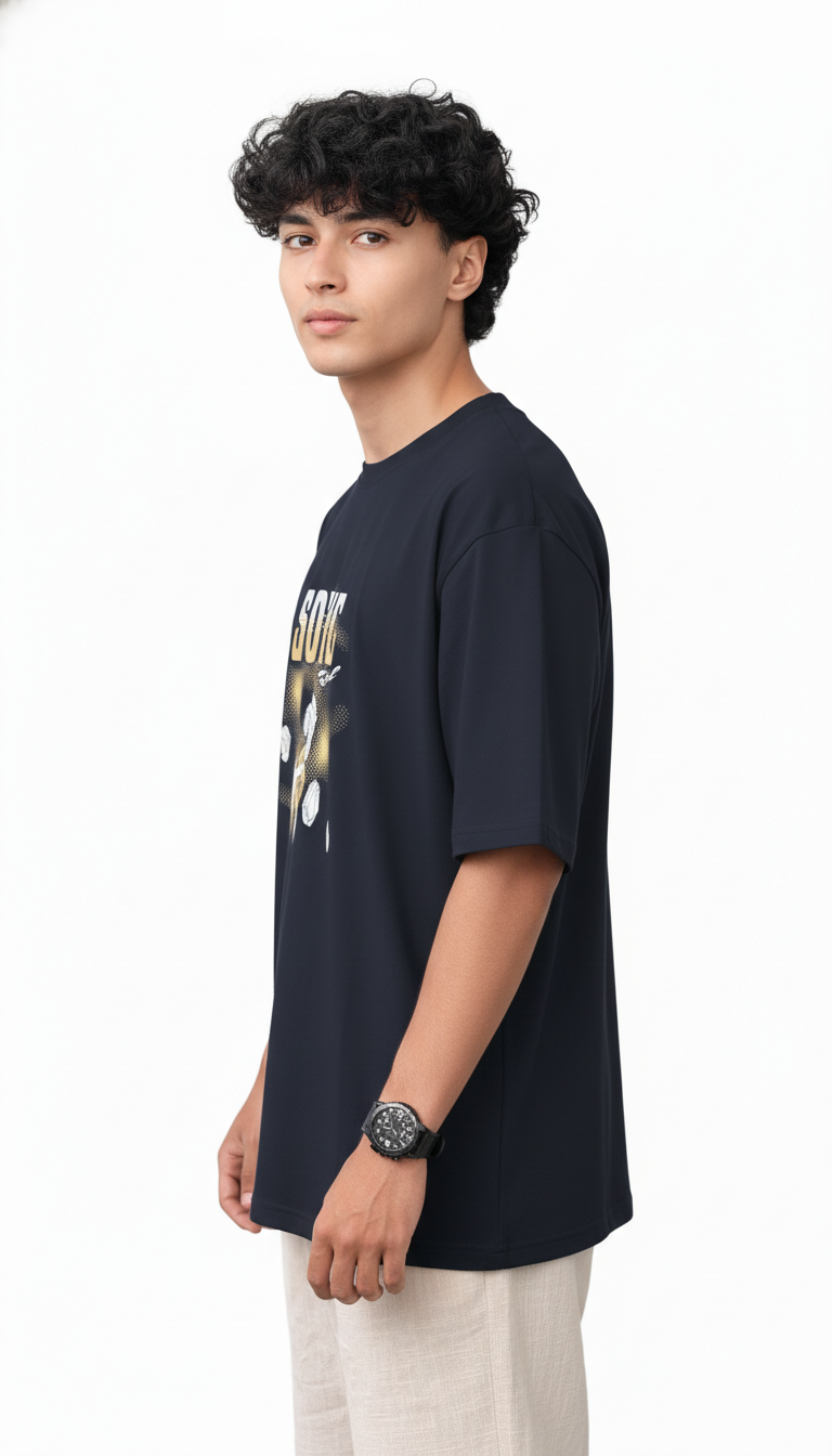 Men Oversized Cotton Printed T-Shirt