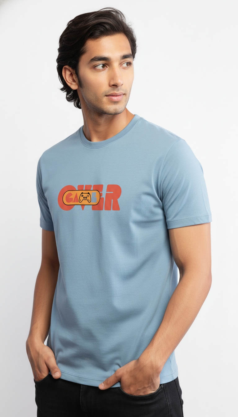 Men Regular Pure Cotton Printed T-Shirt