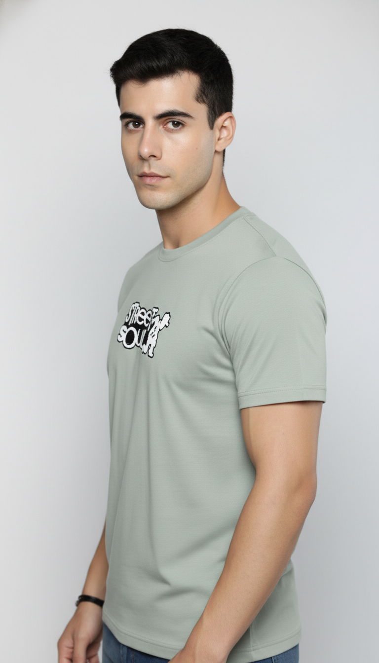 Men Regular Pure Cotton Printed T-Shirt