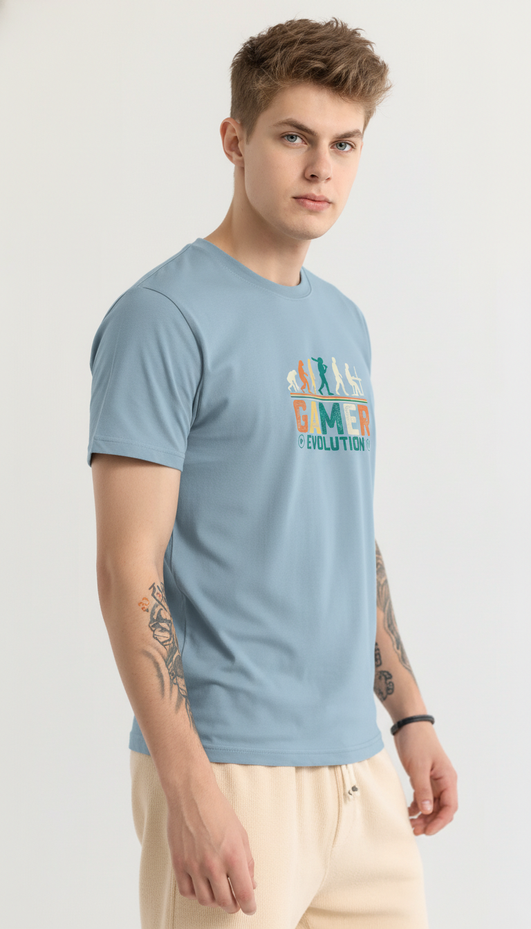 Men Regular Pure Cotton Printed T-Shirt
