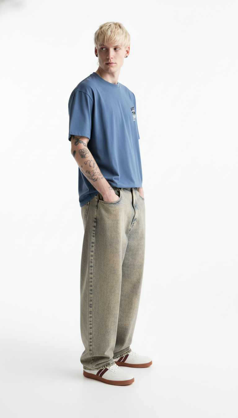 Men Oversized Cotton Printed T-Shirt