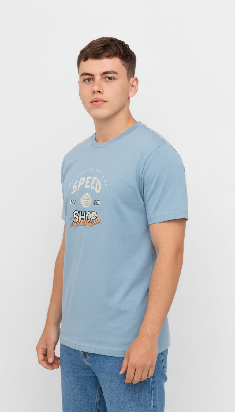 Men Regular Pure Cotton Printed T-Shirt
