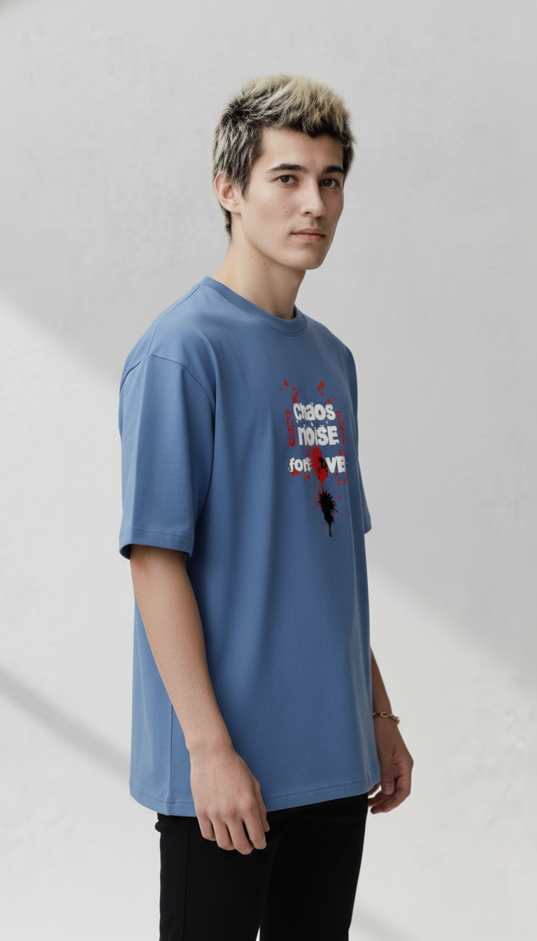 Men Oversized Cotton Printed T-Shirt