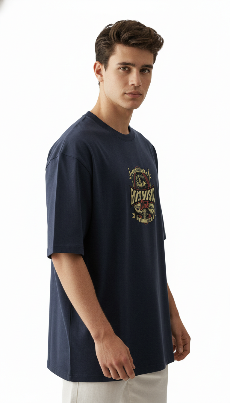 Men Oversized Cotton Printed T-Shirt