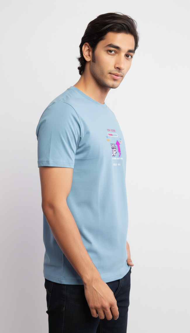 Men Regular Pure Cotton Printed T-Shirt