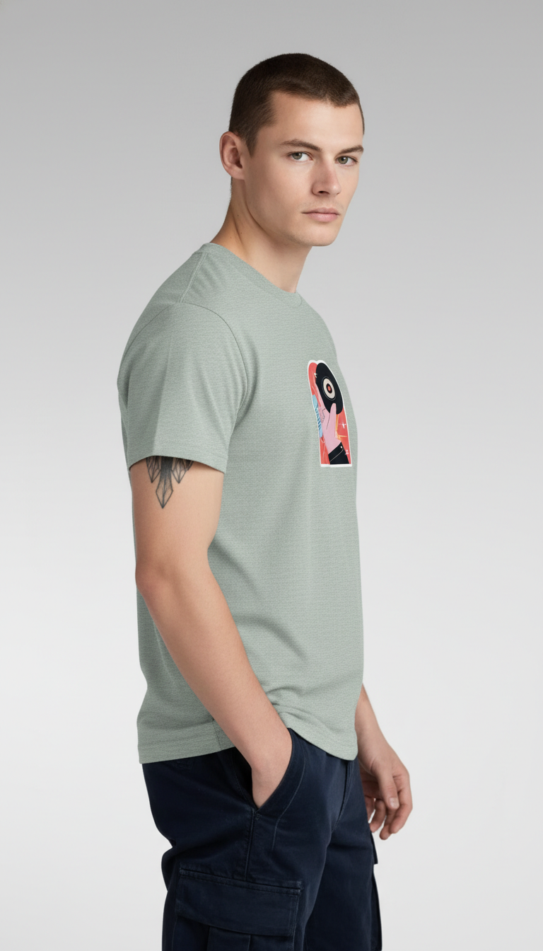 Men Regular Pure Cotton Printed T-Shirt