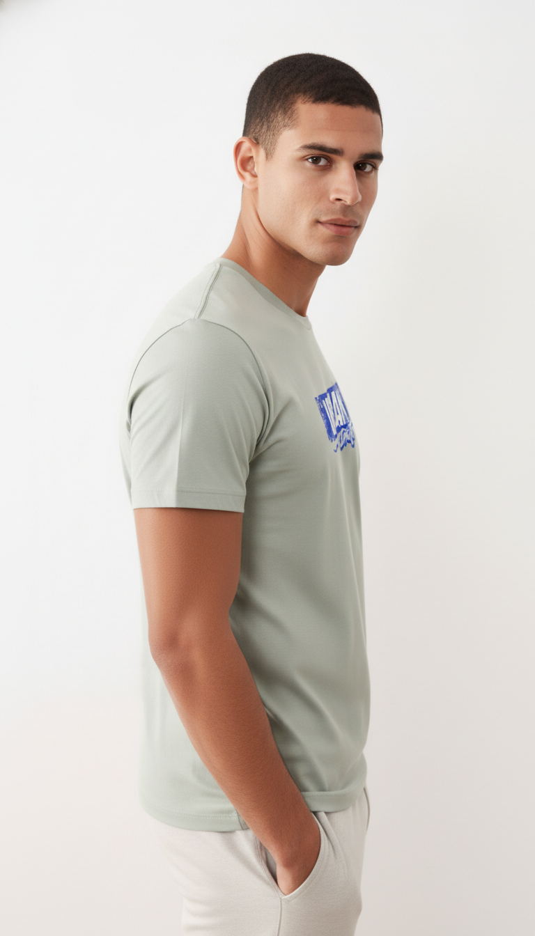 Men Regular Pure Cotton Printed T-Shirt