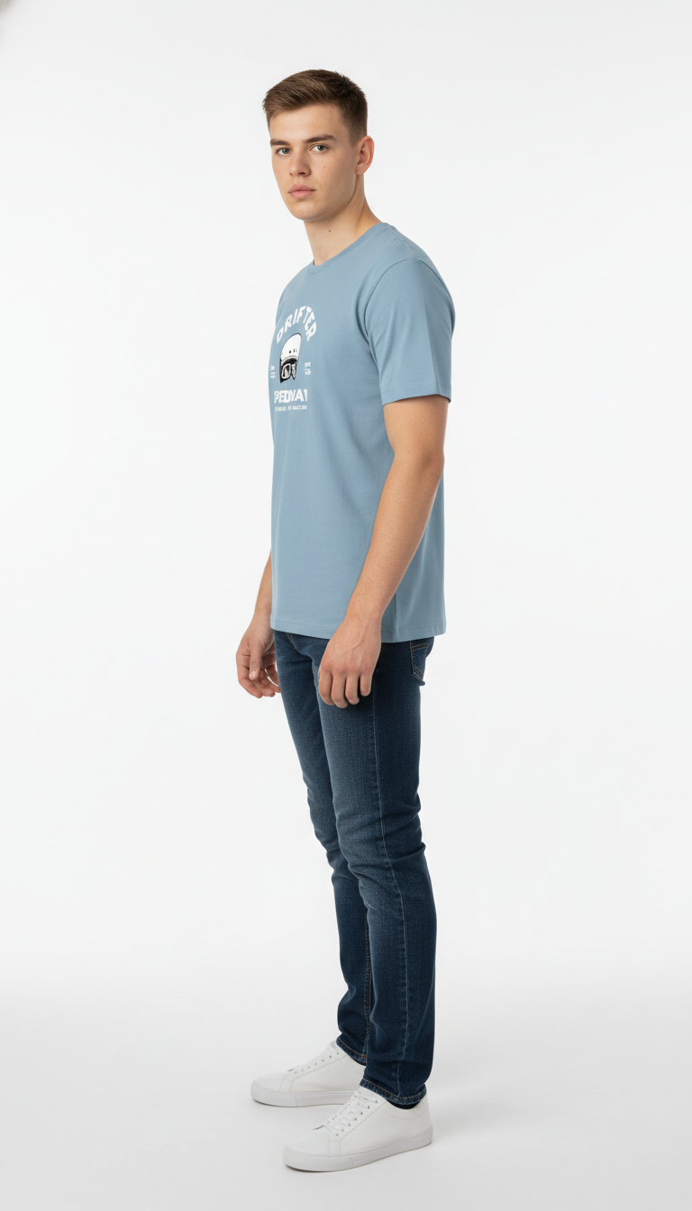 Men Regular Pure Cotton Printed T-Shirt