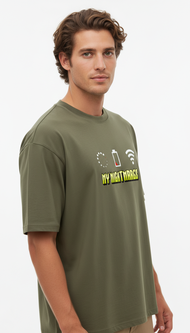Men Oversized Cotton Printed T-Shirt