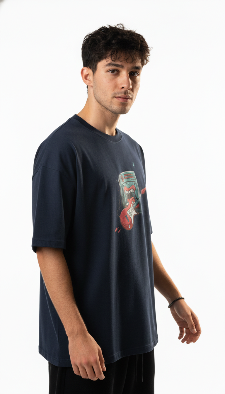 Men Oversized Cotton Printed T-Shirt