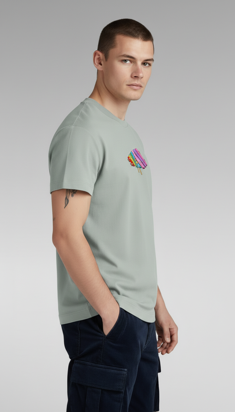 Men Regular Pure Cotton Printed T-Shirt