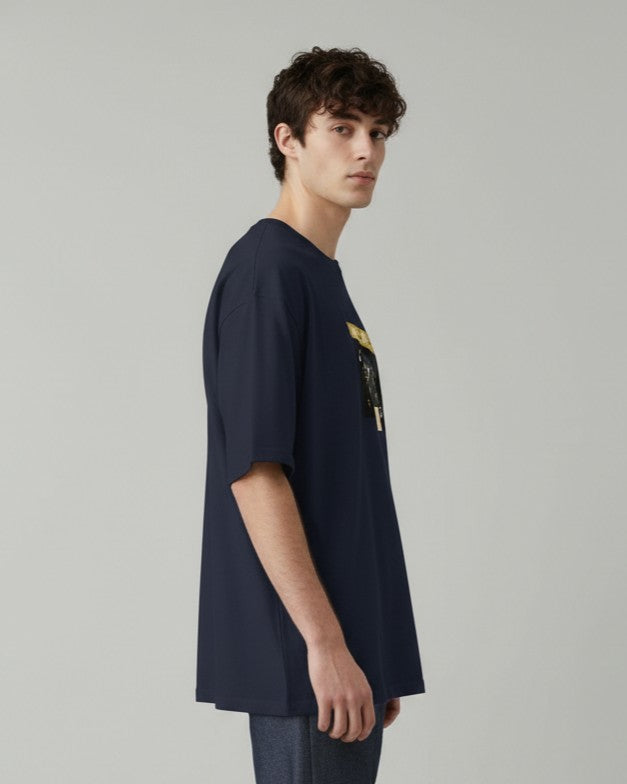 Men Oversized Cotton Printed T-Shirt