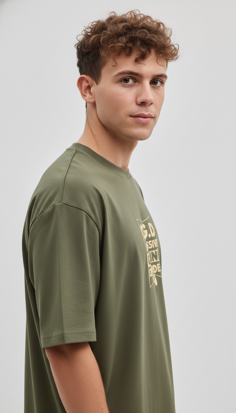 Men Oversized Cotton Printed T-Shirt