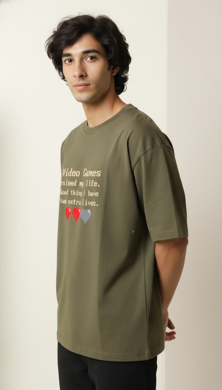 Men Oversized Cotton Printed T-Shirt