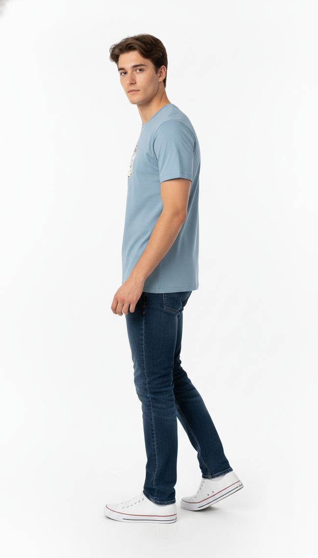 Men Regular Pure Cotton Printed T-Shirt
