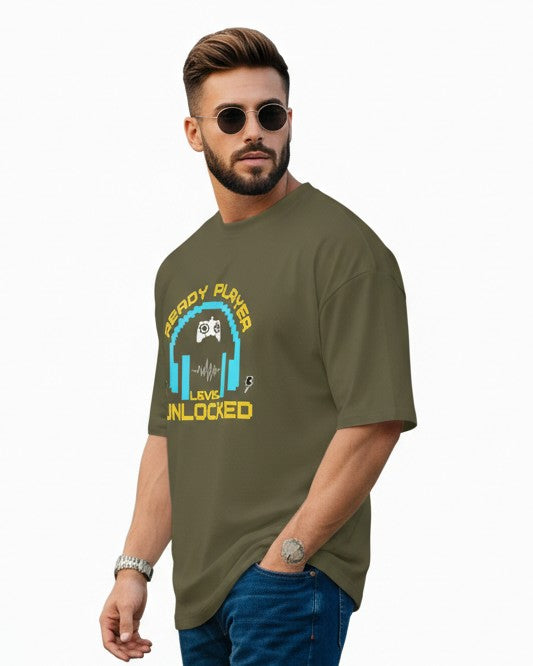 Men Oversized Cotton Printed T-Shirt