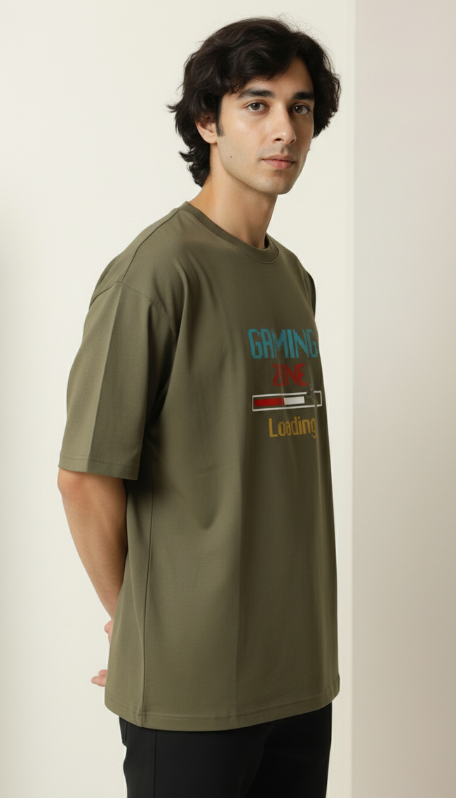 Men Oversized Cotton Printed T-Shirt