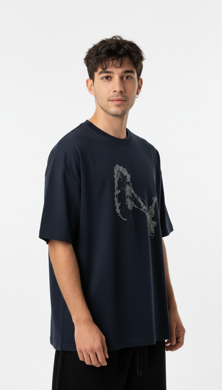 Men Oversized Cotton Printed T-Shirt