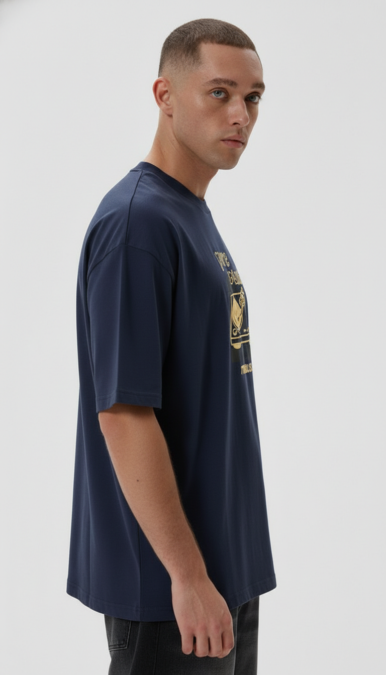Men Oversized Cotton Printed T-Shirt