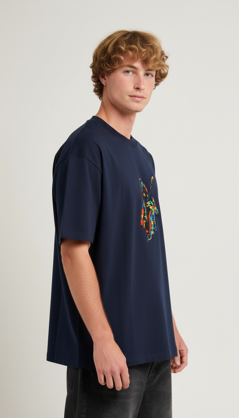 Men Oversized Cotton Printed T-Shirt