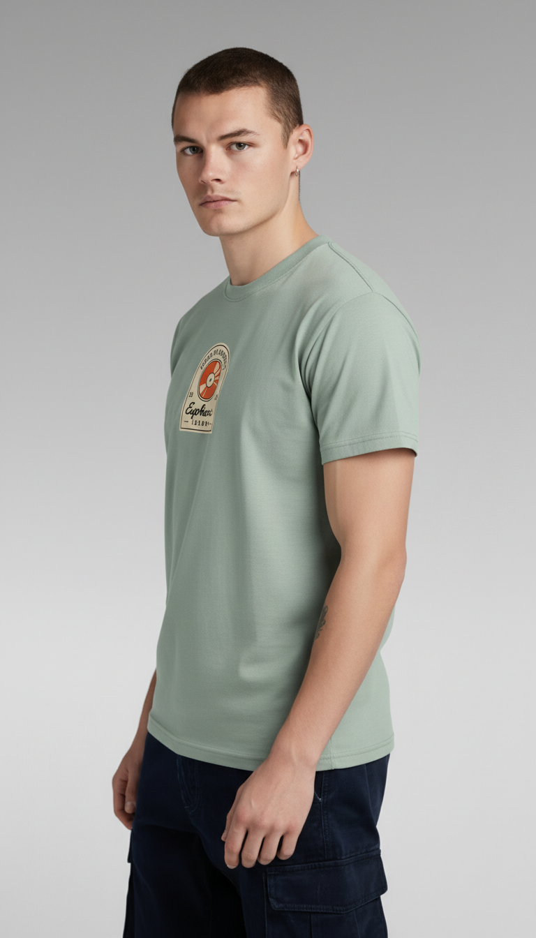 Men Regular Pure Cotton Printed T-Shirt