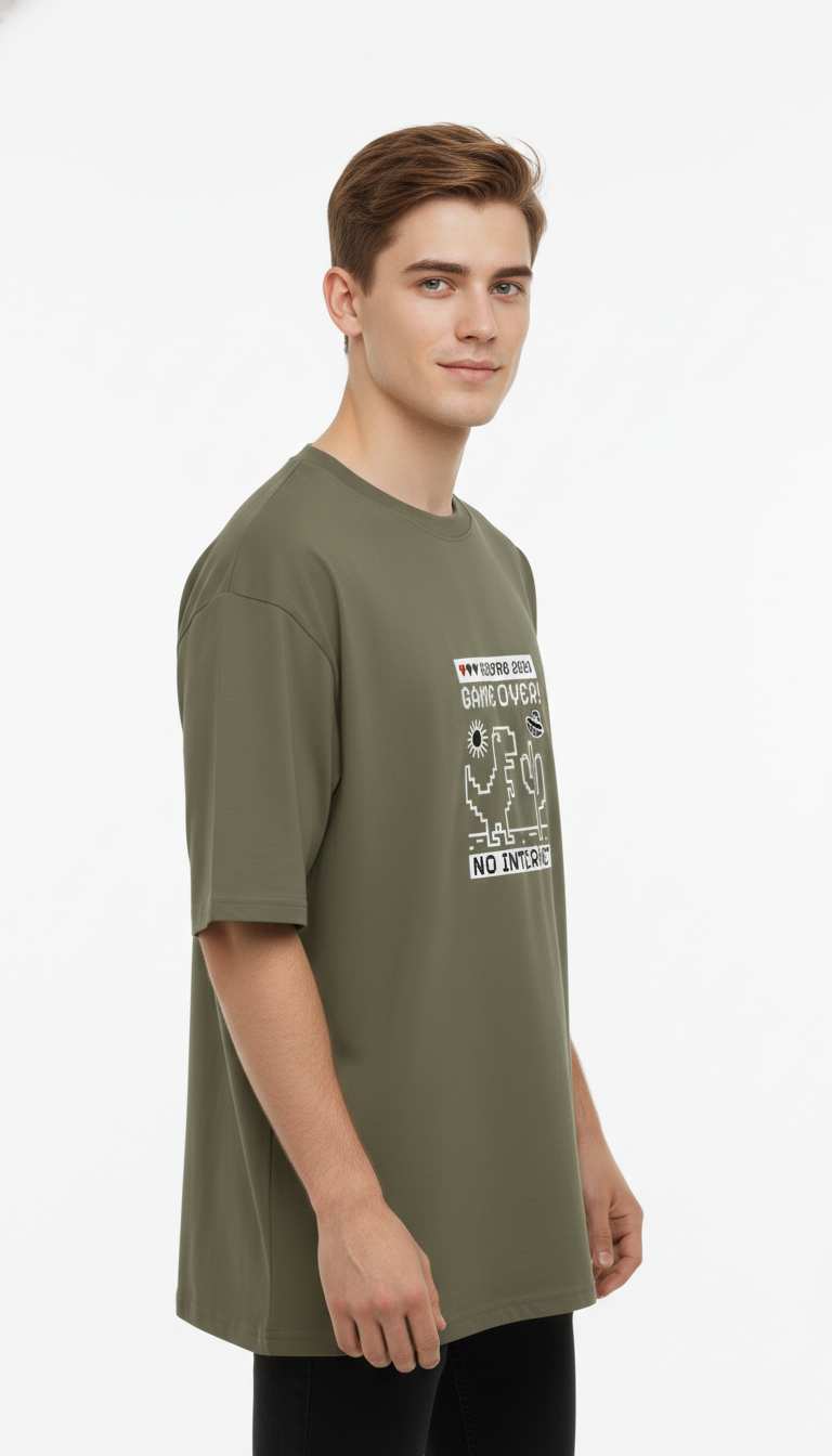 Men Oversized Cotton Printed T-Shirt