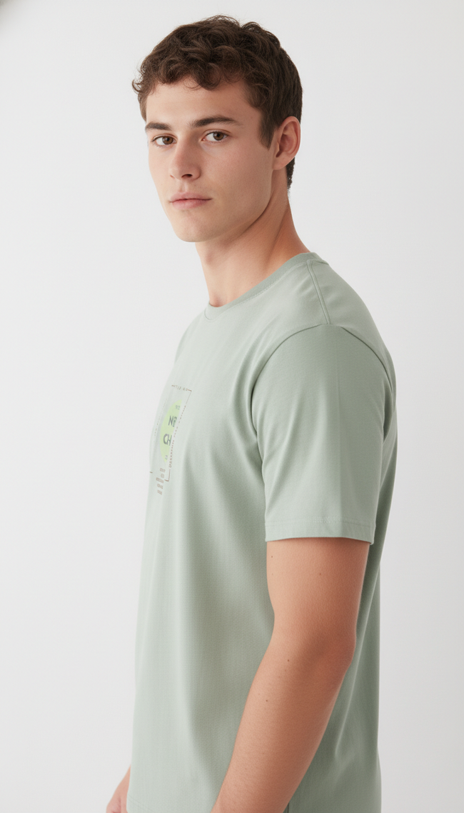Men Regular Pure Cotton Printed T-Shirt
