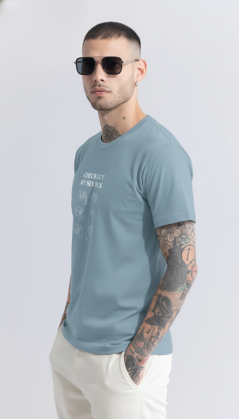 Men Regular Pure Cotton Printed T-Shirt