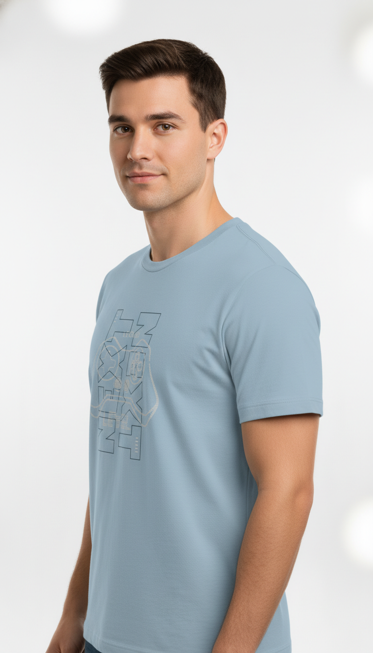 Men Regular Pure Cotton Printed T-Shirt