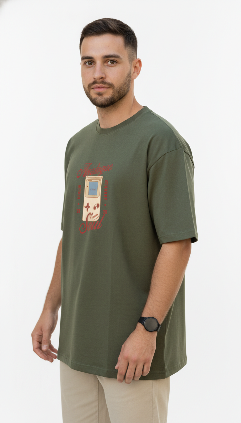 Men Oversized Cotton Printed T-Shirt