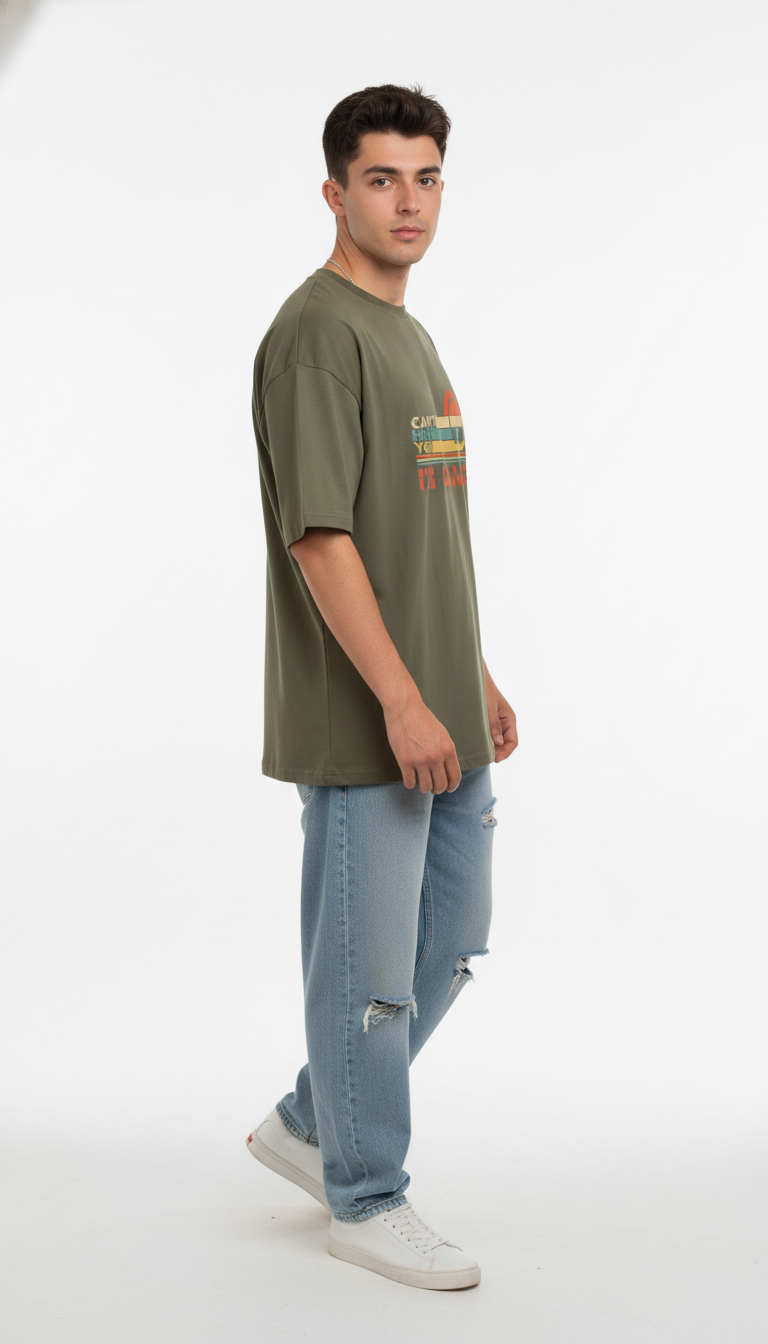 Men Oversized Cotton Printed T-Shirt