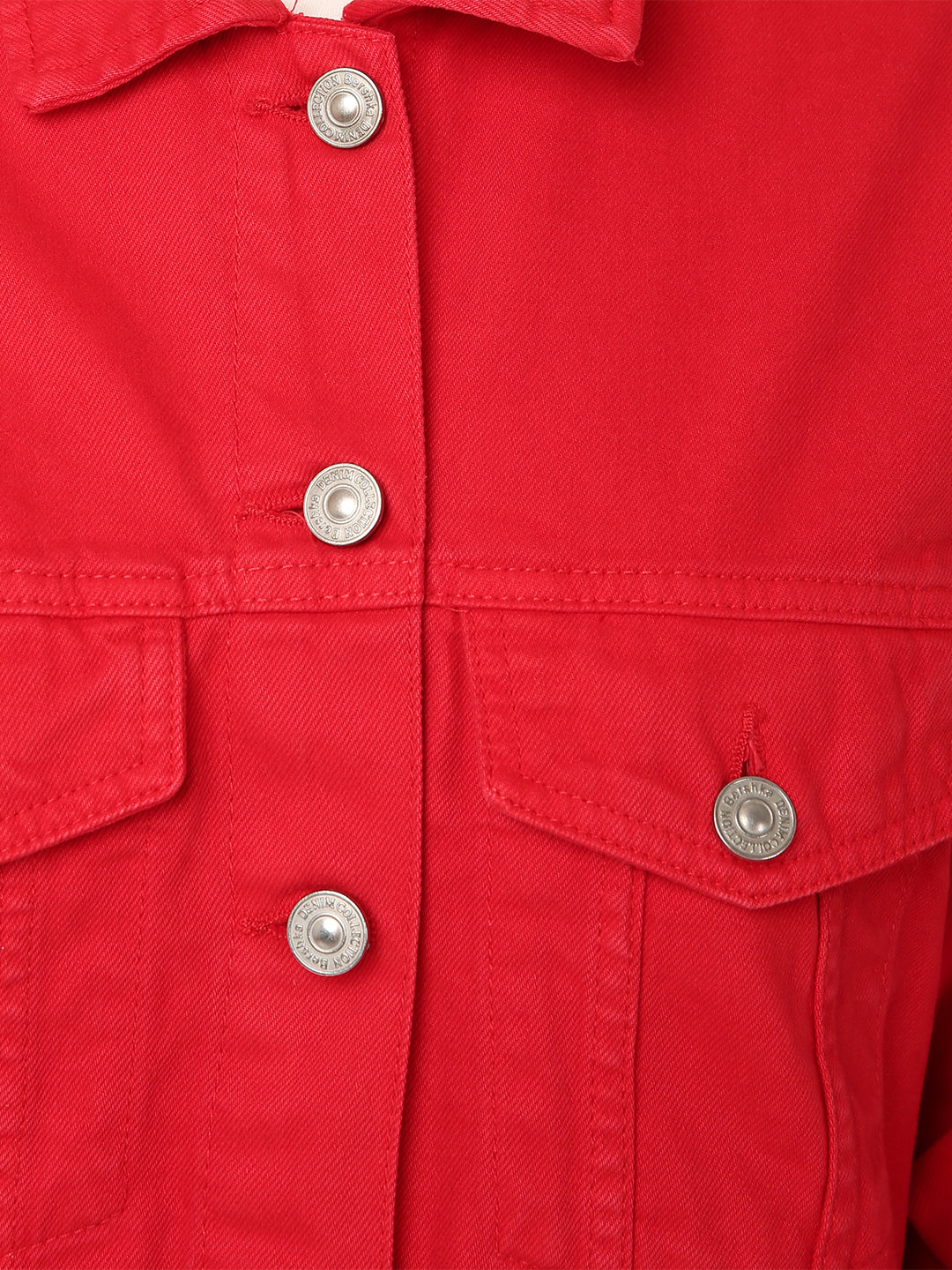 Women Red Button Down Jacket