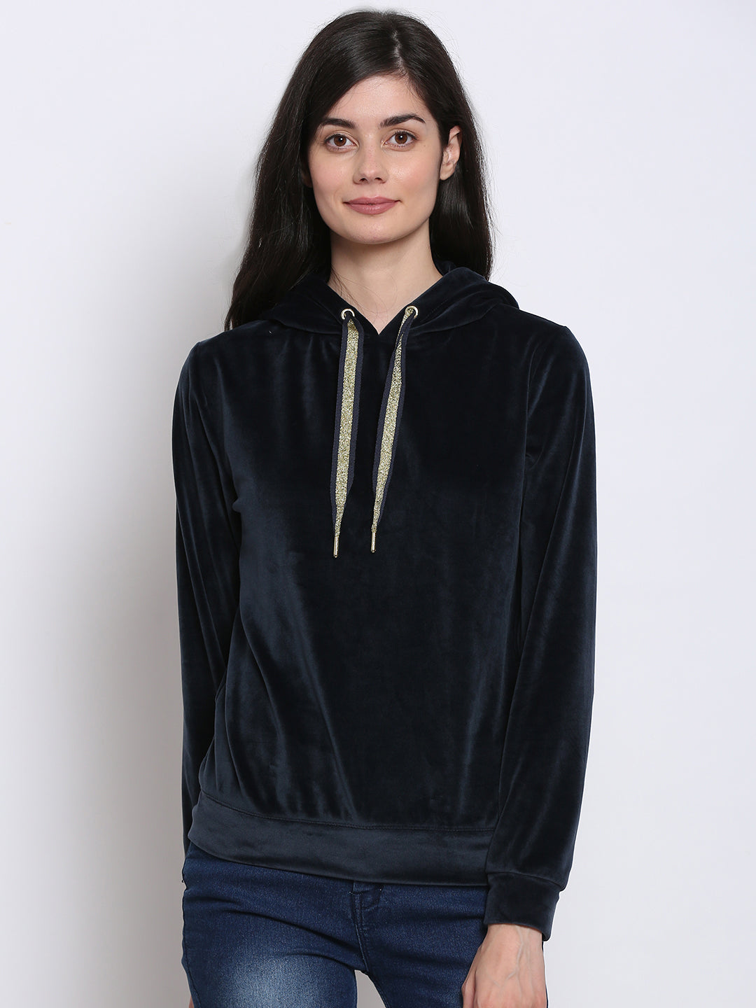 Women Navy Hoodie