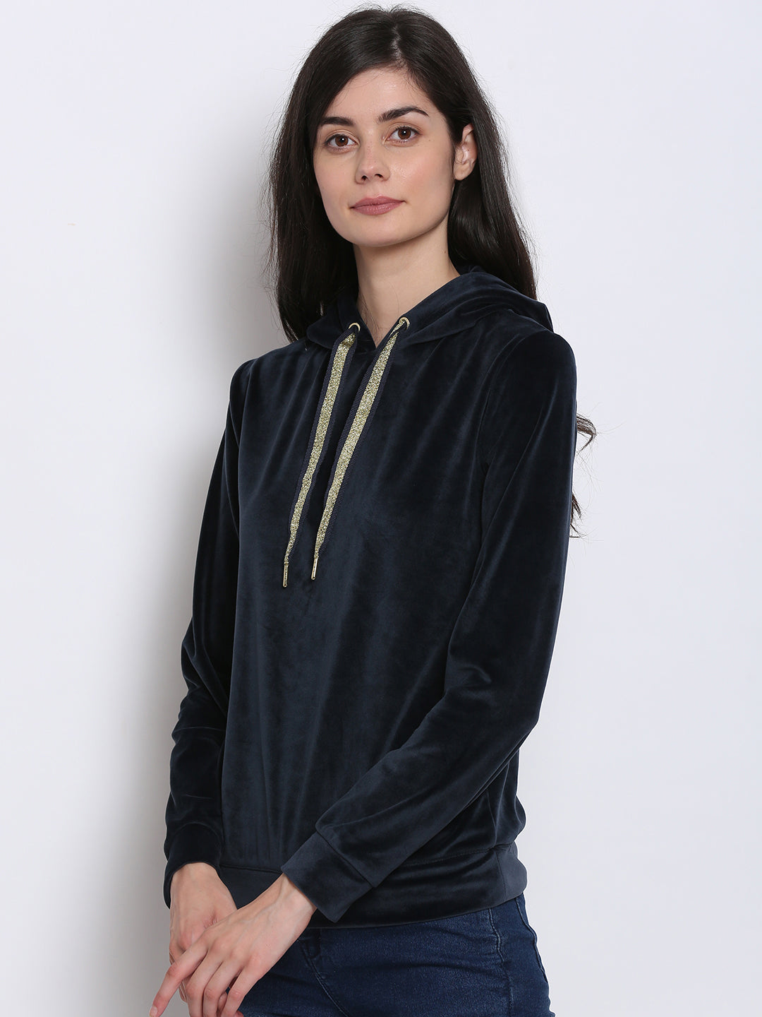 Women Navy Hoodie