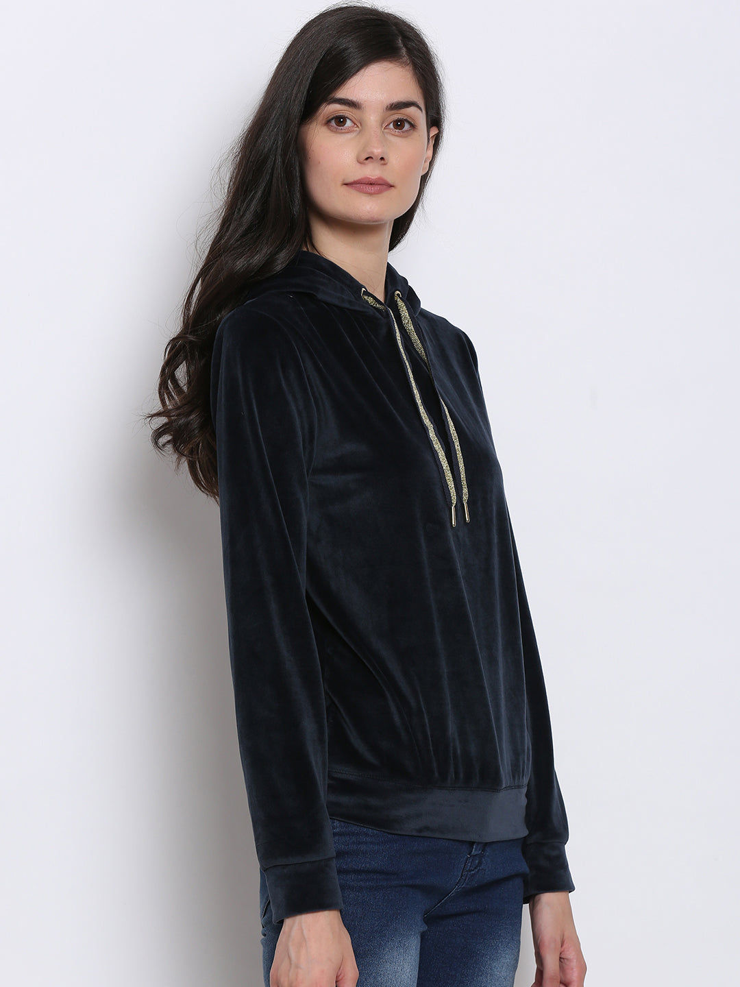 Women Navy Hoodie