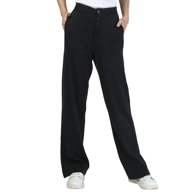 Women Black Hosiery Trousers