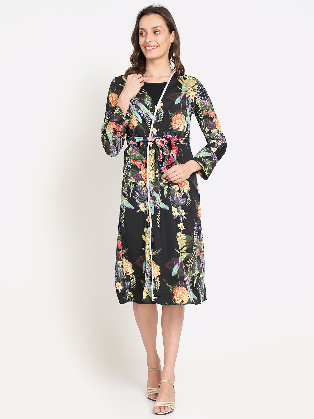 Women Multicolour Wrap Dress