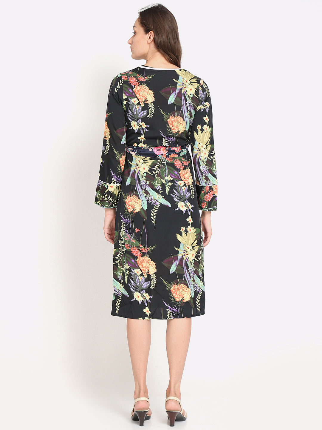 Women Multicolour Wrap Dress