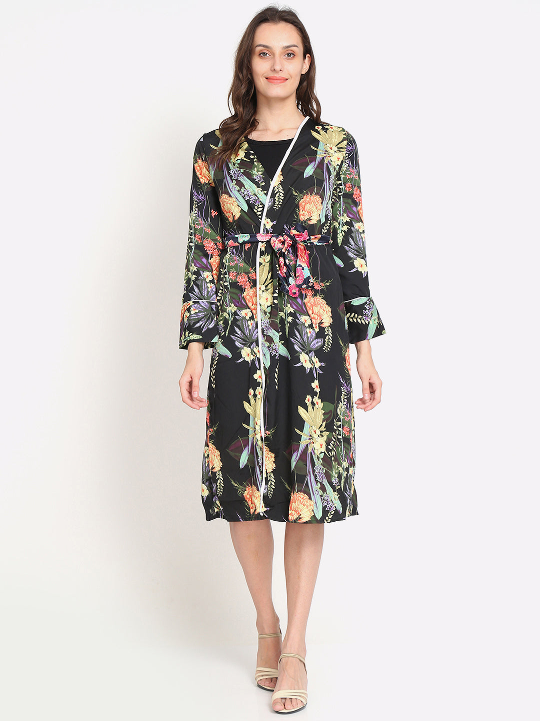 Women Multicolour Wrap Dress