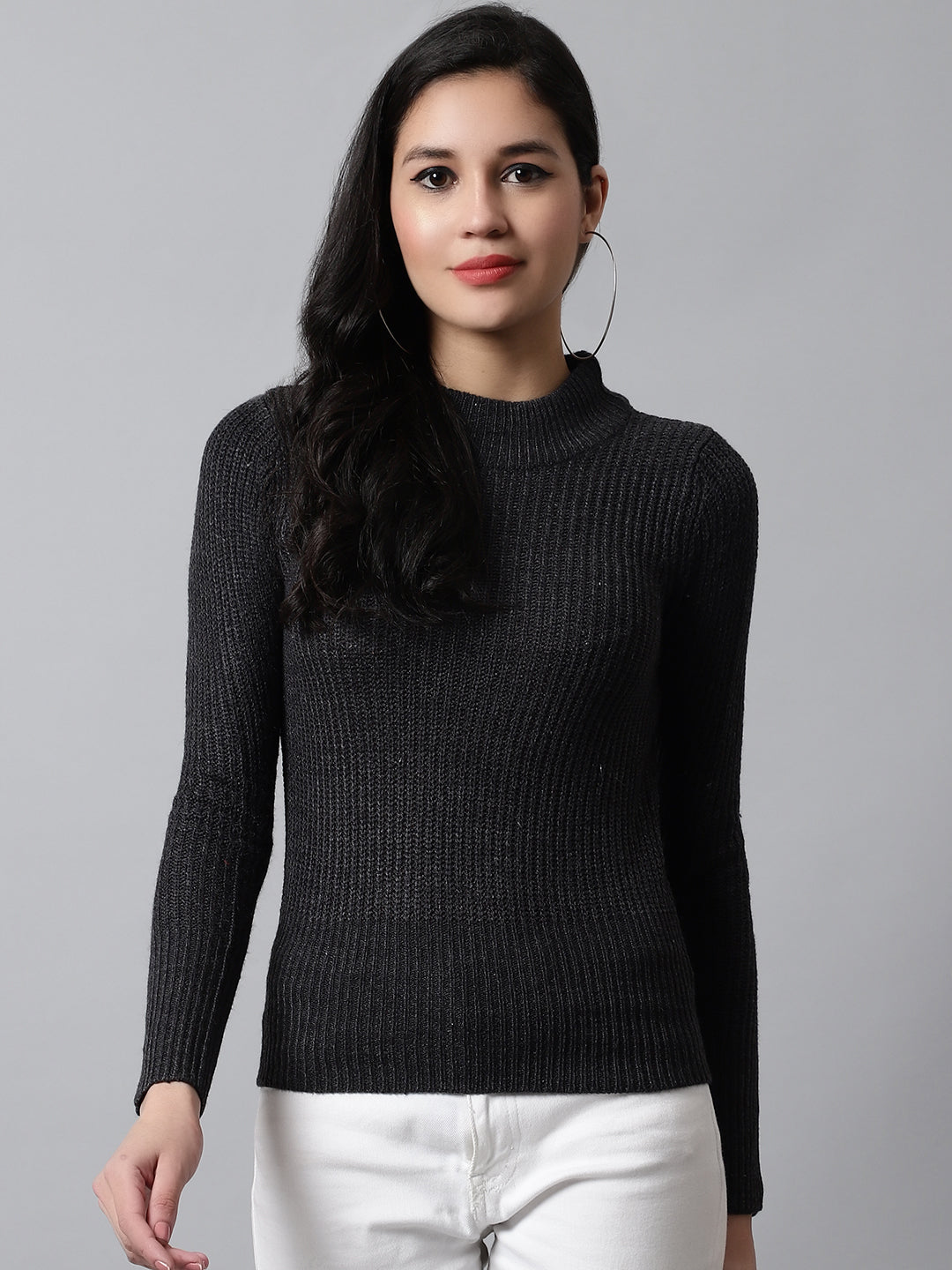 Women Metallic Thread Sweater