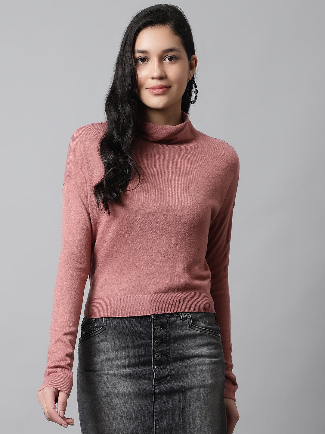 Women Peach Back Knot Sweater