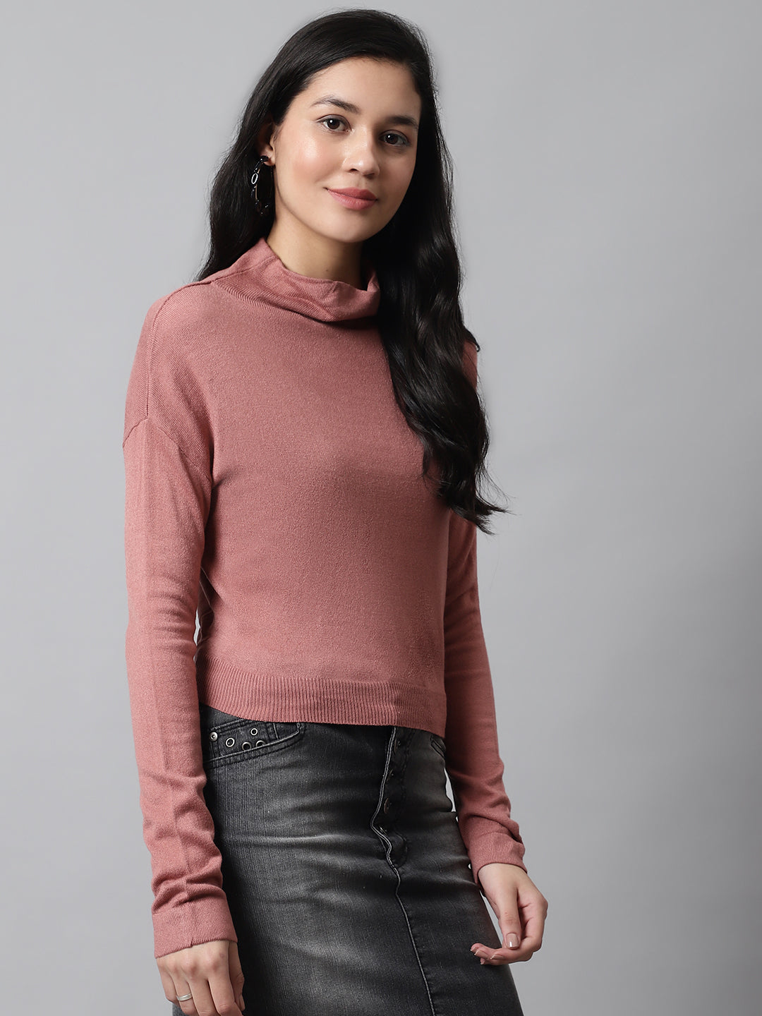 Women Peach Back Knot Sweater