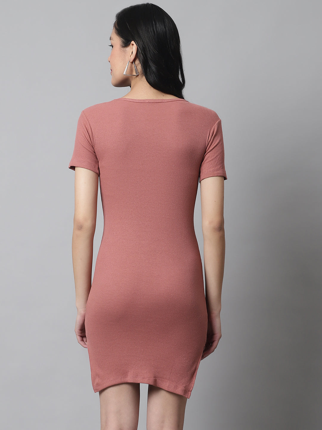 Women Peach Knee Length Dress