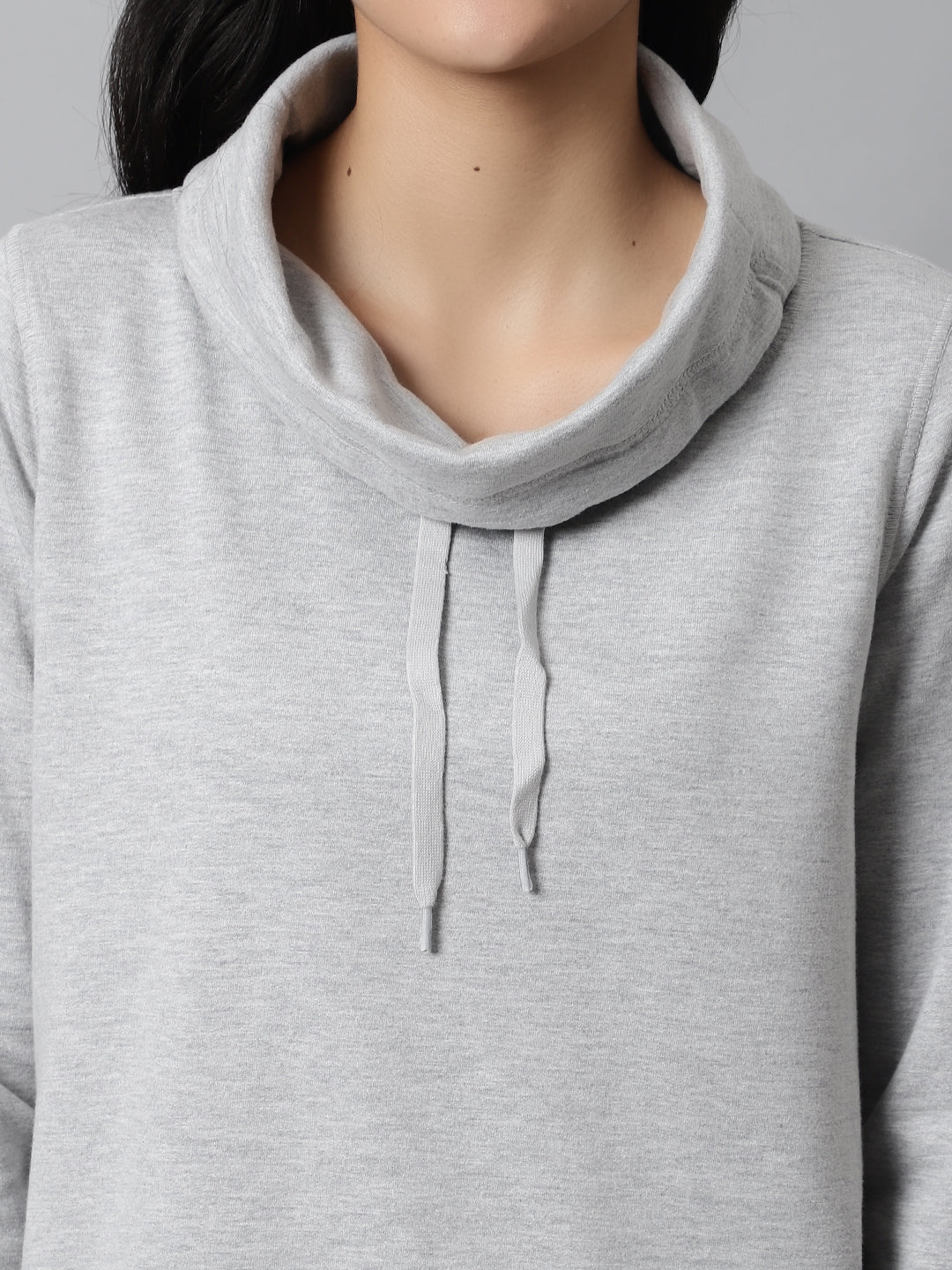 Women Grey Cotton Sweater