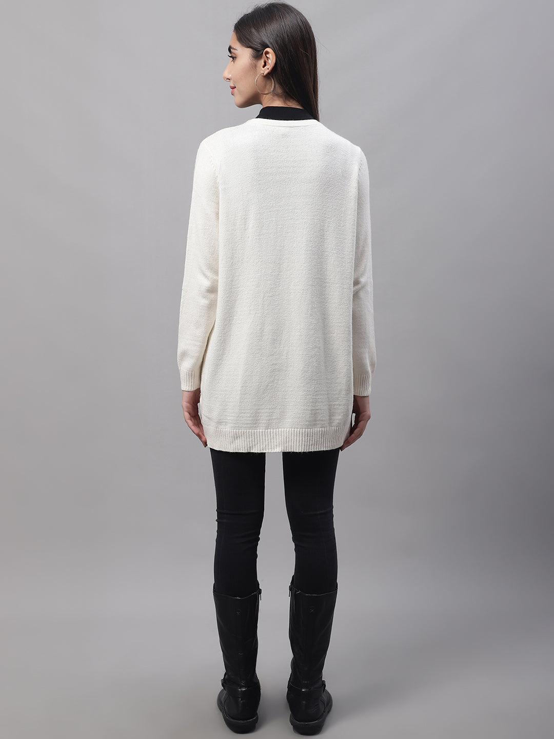 Women Cream Open Shrug