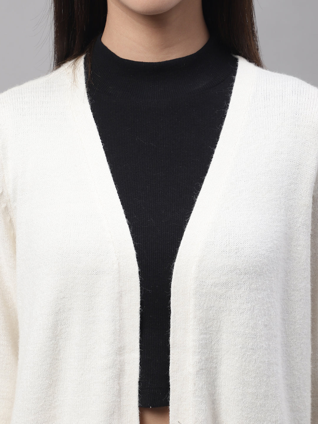 Women Cream Open Shrug