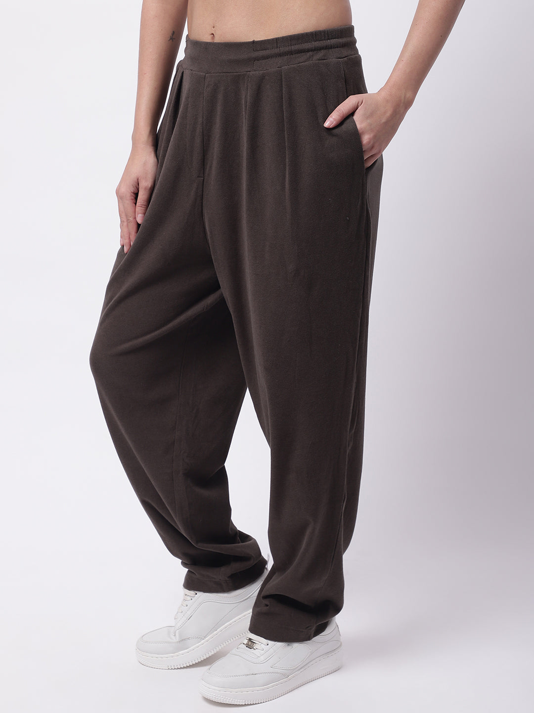 Women Dark Green Viscose Pants