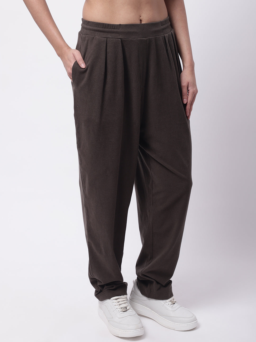 Women Dark Green Viscose Pants